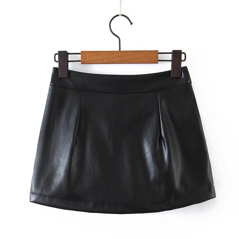 Leather look Alicia skirt