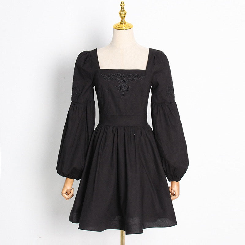 Alisa square neck mini dress