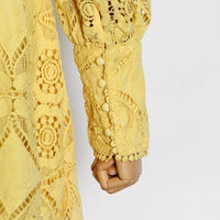 Belted Eyelet embroidery shirt dress