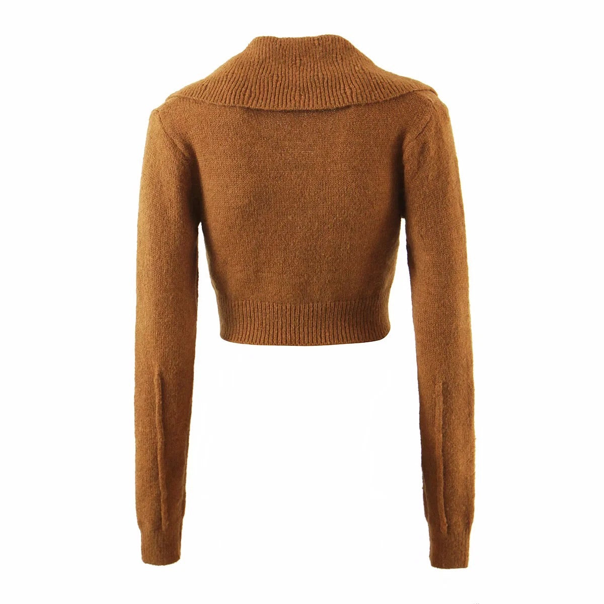 Long sleeve knit crop top