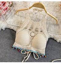 3 pieces embroidery lace beach set