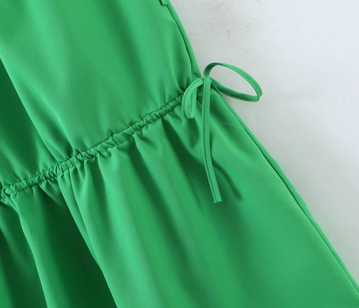 Cut out green maxi dress