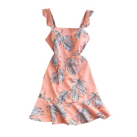 Tropical vibes Ruffle mini dress