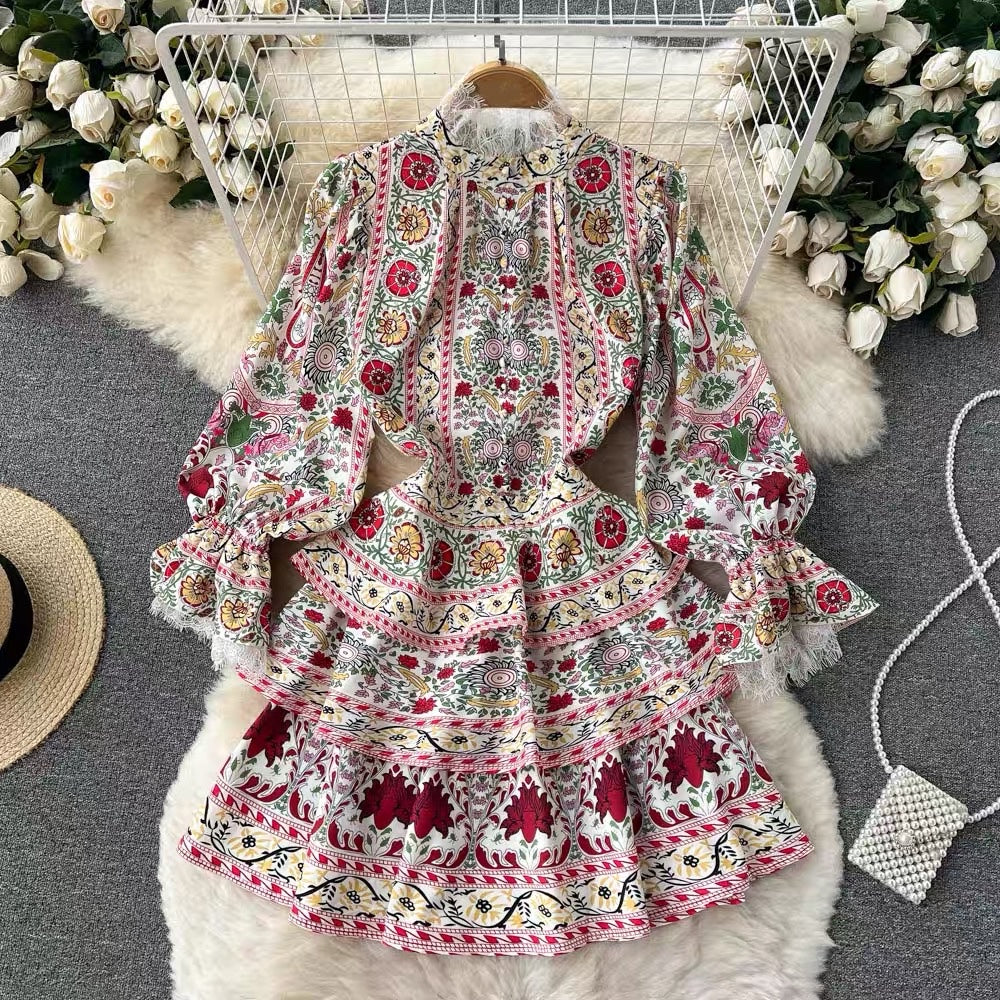 Boho layers mini dress